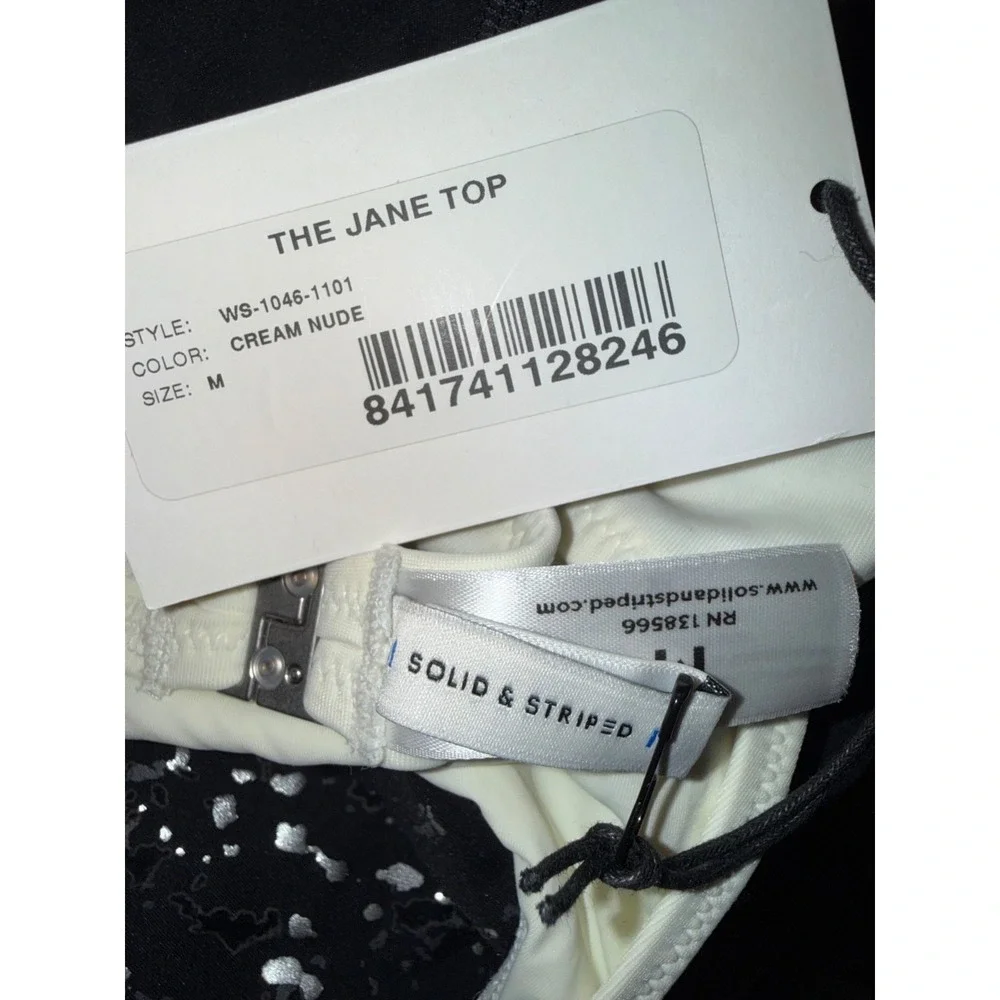 Solid & Striped The Jane Bikini‎ Top-Cream NudeSize Medium